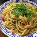 ももたんきっちん's cooksnap of when they made 水菜と鮭フレークのお手軽パスタ.