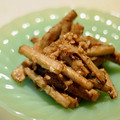 3life's cooksnap of when they made ごぼうのうまうまネギ塩炒め.