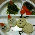 まーさんれなさん's cooksnap of when they made クリスマス離乳食後期プレート.