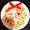 ぴぉたん's cooksnap of when they made キャラ弁＊簡単♪俵おにぎりクリスマス弁当.