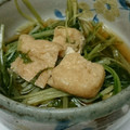 クックI4GGAU☆'s cooksnap of when they made 水菜とあげのあっさり煮物.