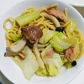 barbaaya's cooksnap of when they made ローストチキンとキャベツのパスタ♪.