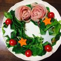 Levo56's cooksnap of when they made クリスマスリース♡サラダ.