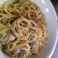 ぽんぽみ's cooksnap of when they made 鮭フレークのクリームスパゲティ.