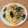 リサモール's cooksnap of when they made ほうれん草とベーコンの美味ペペロンチーノ.