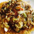ぼうるず☆彡's cooksnap of when they made 冷やし中華麺があんかけかた焼きそばに.