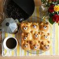 びんにゃ's cooksnap of when they made かわいいくまちぎりパン！.