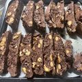 ♡ゆずぽんず♡'s cooksnap of when they made 簡単♪チョコとナッツのビスコッティ.