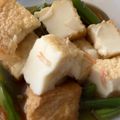 Minon's cooksnap of when they made レンチンだけで作る厚揚げとインゲンの煮物.