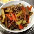 twireb's cooksnap of when they made ごぼうとこんにゃくのそぼろ煮.