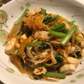 sasakurei's cooksnap of when they made 小松菜とえのきと鶏胸肉＠味噌炒め煮.