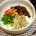 まみお✳'s cooksnap of when they made 釜揚オキアミ（桜海老）・しらす・めかぶ丼.