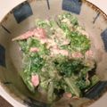 猫リン's cooksnap of when they made 農園ウラワザ伝授♪菜の花ワサマヨあえ.