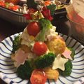 美味しいずき's cooksnap of when they made ナゲットでクリスマスツリー☆+サンタ?★.