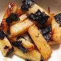 Mijumallow's cooksnap of when they made ながいも簡単めんつゆ焼き.