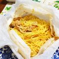 クマ伍長's cooksnap of when they made クッキングシートで♡豚キムチ焼きそば.