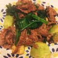 pokoeri's cooksnap of when they made アボカド、ほうれん草と豚肉バター醤油炒め.