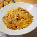 runa10's cooksnap of when they made チキンカツの卵とじ.