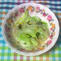 チェックのミニくま's cooksnap of when they made 簡単お漬物♪白菜・もやし・昆布和え.
