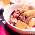 nebosuke☆'s cooksnap of when they made 里芋蓮根牛肉煮.