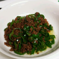 孔雀の日's cooksnap of when they made ひき肉とピーマンのオイスターソース炒め.