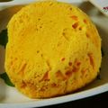 あーもこ's cooksnap of when they made 離乳食 油・砂糖無し にんじん蒸しパン☆.
