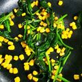 Jyohana's cooksnap of when they made 焼肉のタレで！コーンとほうれん草のソテー.
