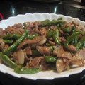旧姓ラスベガス's cooksnap of when they made (´（●●）｀)豚肉といんげんの炒め物　.