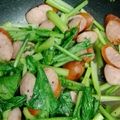 キュンキュン☆☆'s cooksnap of when they made 小松菜とウィンナーのペペロン炒め.