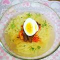 おまめちゃん♥️'s cooksnap of when they made おうちにあるものでスープも☆韓国風冷麺.
