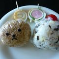 ゆいランラン's cooksnap of when they made クルクルラップおにぎり☆動物さん弁当.