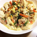 くっくはるちゃん's cooksnap of when they made お豆腐＆豆苗＆豚ひき肉の卵とじ.