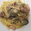 ☆えりんこ☆★'s cooksnap of when they made 旬【牡蠣とベーコンのアヒージョパスタ】♪.