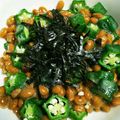 Jyohana's cooksnap of when they made ネバネバでネバーギブUP！納豆オクラ♡.