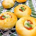 YUH♡ママ's cooksnap of when they made 簡単！グラタンパンとミートソースパン.