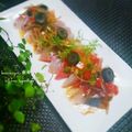 かおりかざり's cooksnap of when they made ハマチのお刺身♬夏野菜ドレッシング添え♡.