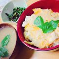 kaede_sora's cooksnap of when they made ルクエde簡単に♪親子丼.