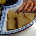 ユキエ１８号's cooksnap of when they made 捨てないで！えびの頭と大根の煮物！旨い！.