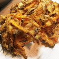 jasmine012's cooksnap of when they made 切る、混ぜる、揚げる！さくさくかき揚げ！.
