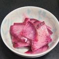 きらり流れ星's cooksnap of when they made ピンク大根の甘酢漬け☆.