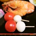 ちゃんねるゆみ's cooksnap of when they made 正月の定番。うずらトマトの紅白飾り.