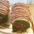レアレアチーズ's cooksnap of when they made 甘栗で作る＊モンブランロールケーキ♪.