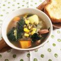 みのりっくす's cooksnap of when they made ケールと豆、ソーセージのスープ.