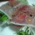sayav-.-v.'s cooksnap of when they made 生ハムと水菜のくるくるサラダ♫.