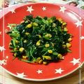 sakuraロゼット's cooksnap of when they made レンジでほうれん草とコーンのバター和え☆.