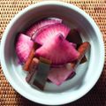 なにぬねにょろん's cooksnap of when they made 赤大根と大根の浅づけ.