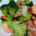 ほくろ0425's cooksnap of when they made 食感楽しい炒め⭐エビ、蓮根、ブロッコリー.