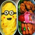 なみkoko's cooksnap of when they made ミニオンキャラ弁当.