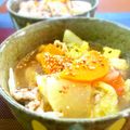イベ長's cooksnap of when they made とん汁風白菜のお味噌汁。.
