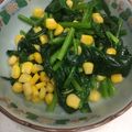 キャップとラム's cooksnap of when they made レンジでチン！ほうれん草とコーン和え！.